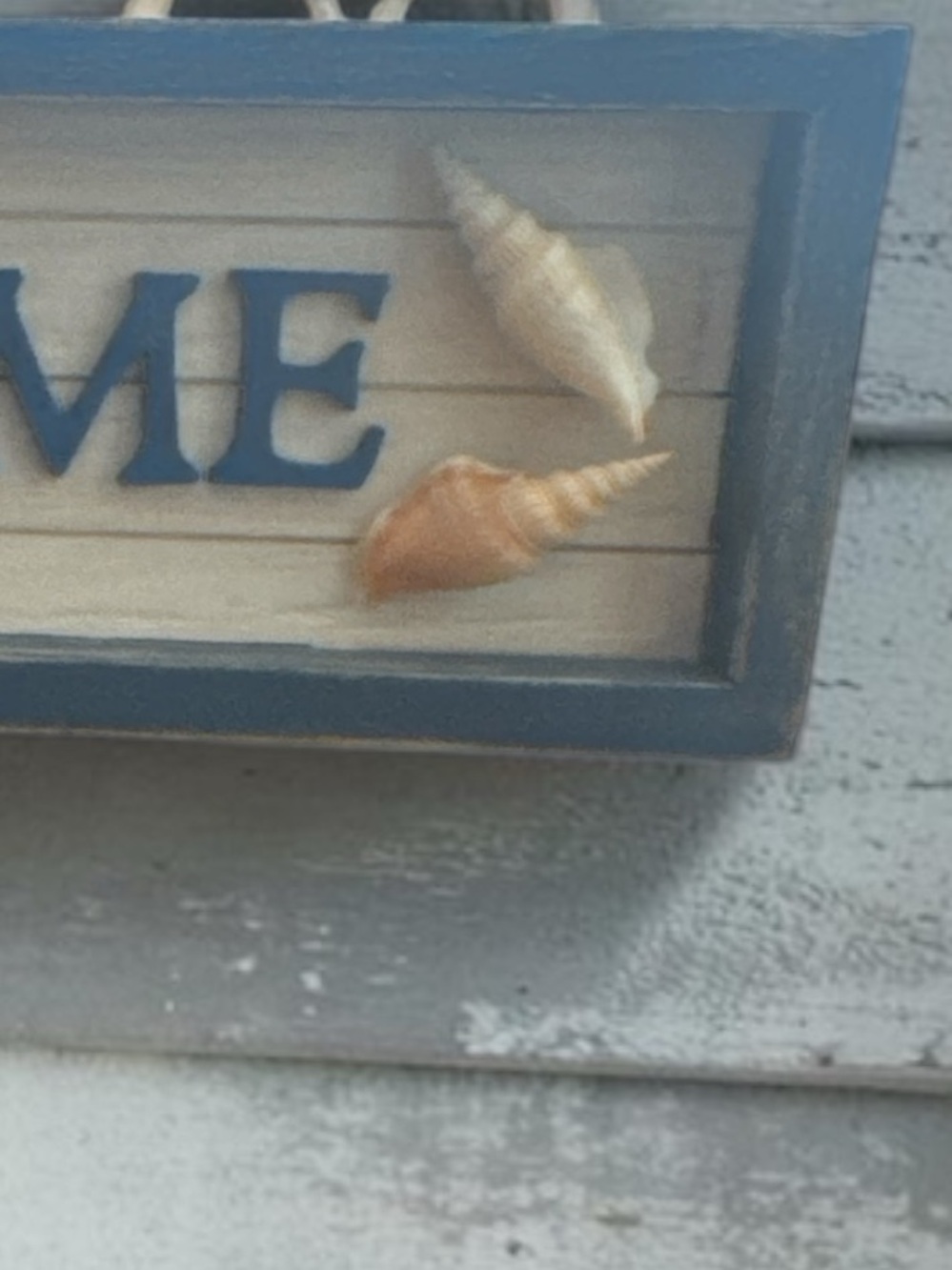 Nautical "WELCOME" Hanging Sign in Blue and Cream - Picture 5 of 9
